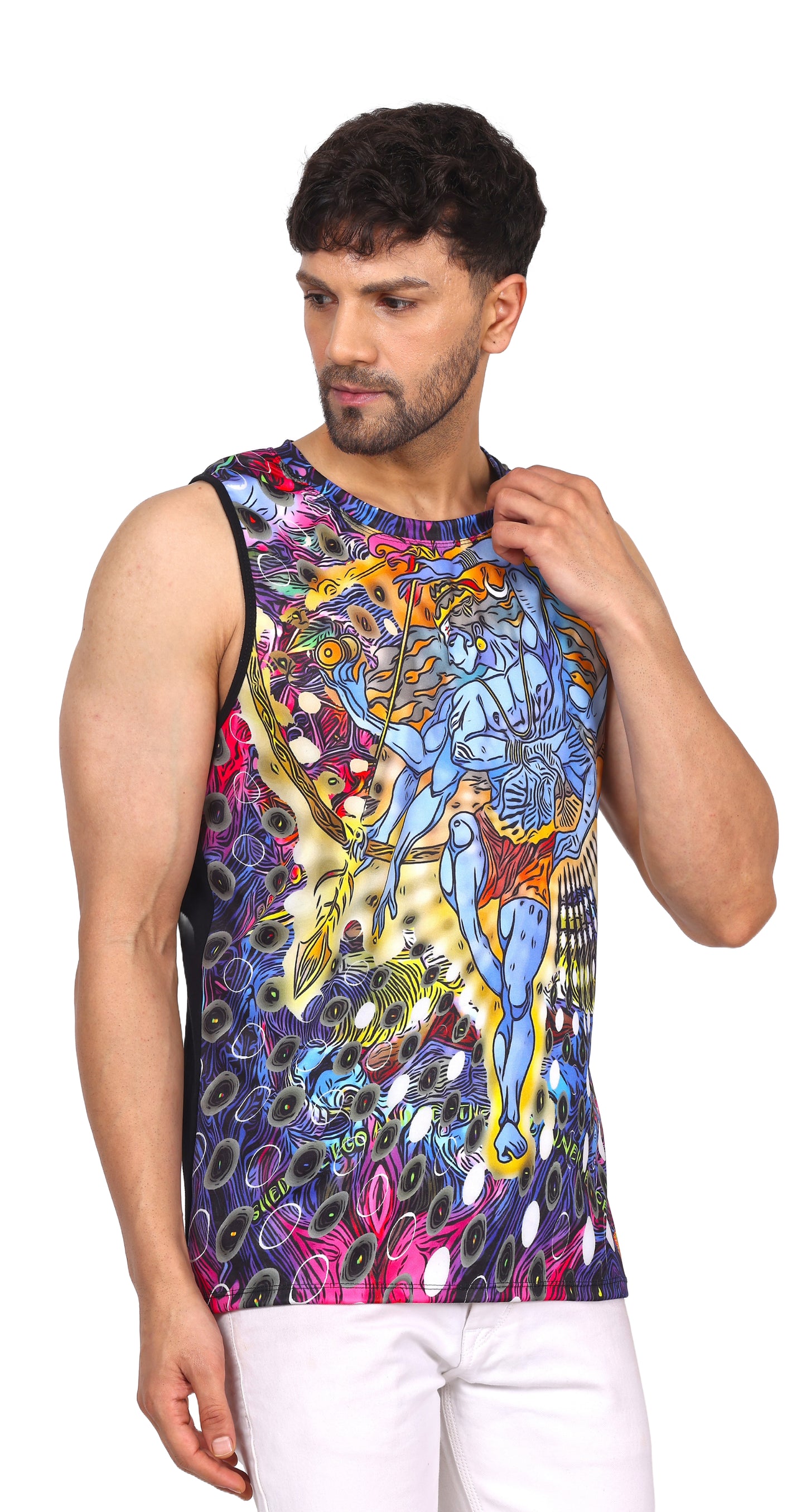 PSY SHIVA NATARAJ | UV Reactive Design | Spiritual Journey SANDO| 210 GSM