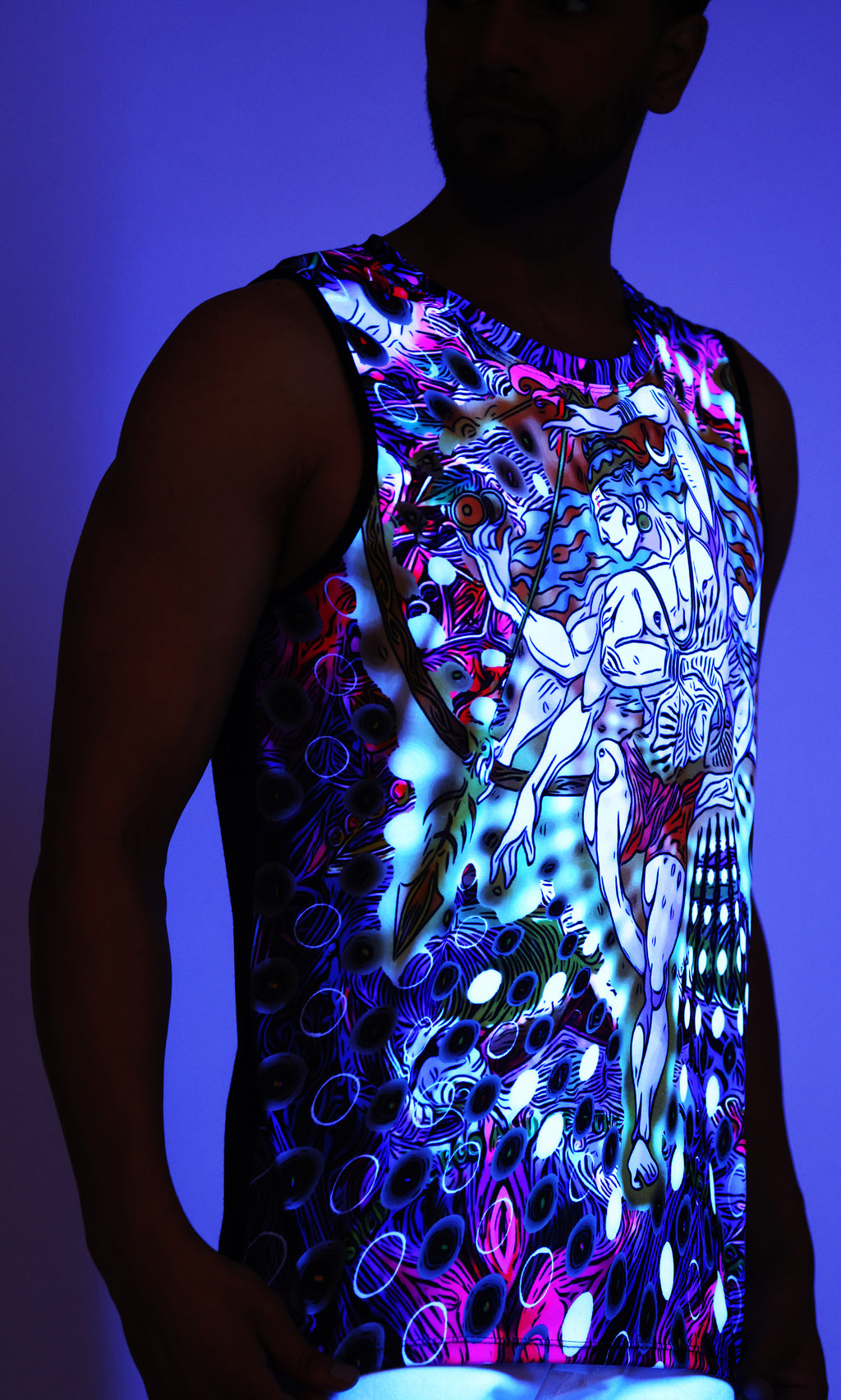 Psy Shiva Nataraj | UV Reactive Spiritual Journey Sando | 210 GSM