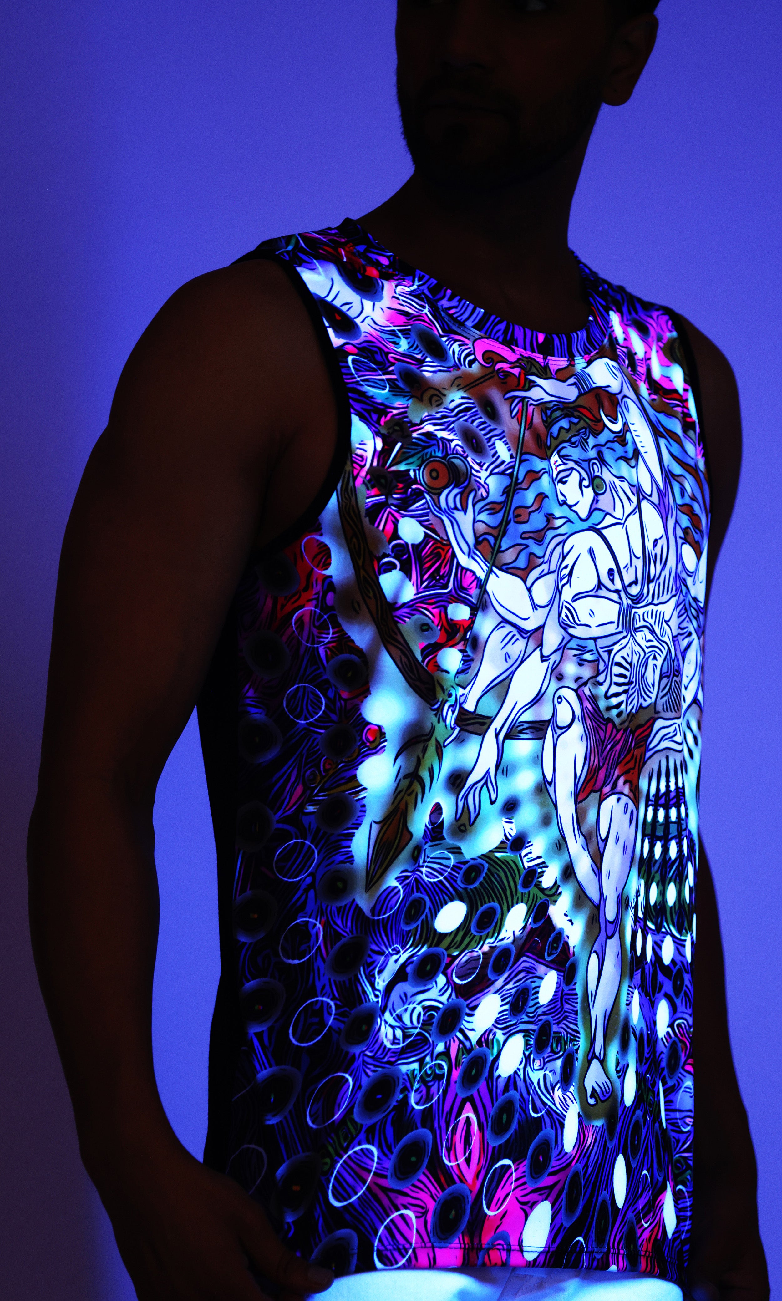 Psy Shiva Nataraj | UV Reactive Spiritual Journey Sando | 210 GSM