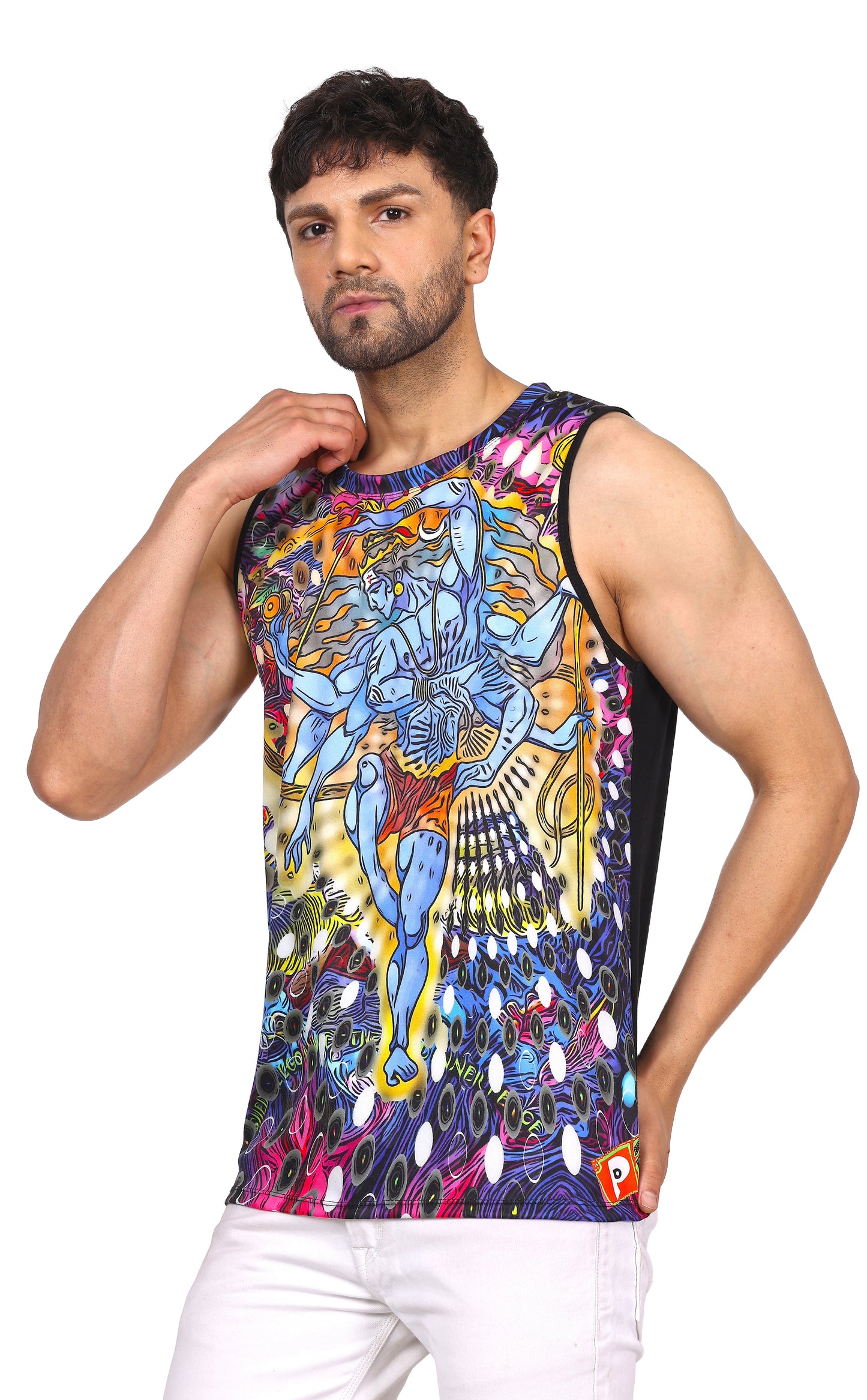 PSY SHIVA NATARAJ | UV Reactive Design | Spiritual Journey SANDO| 210 GSM