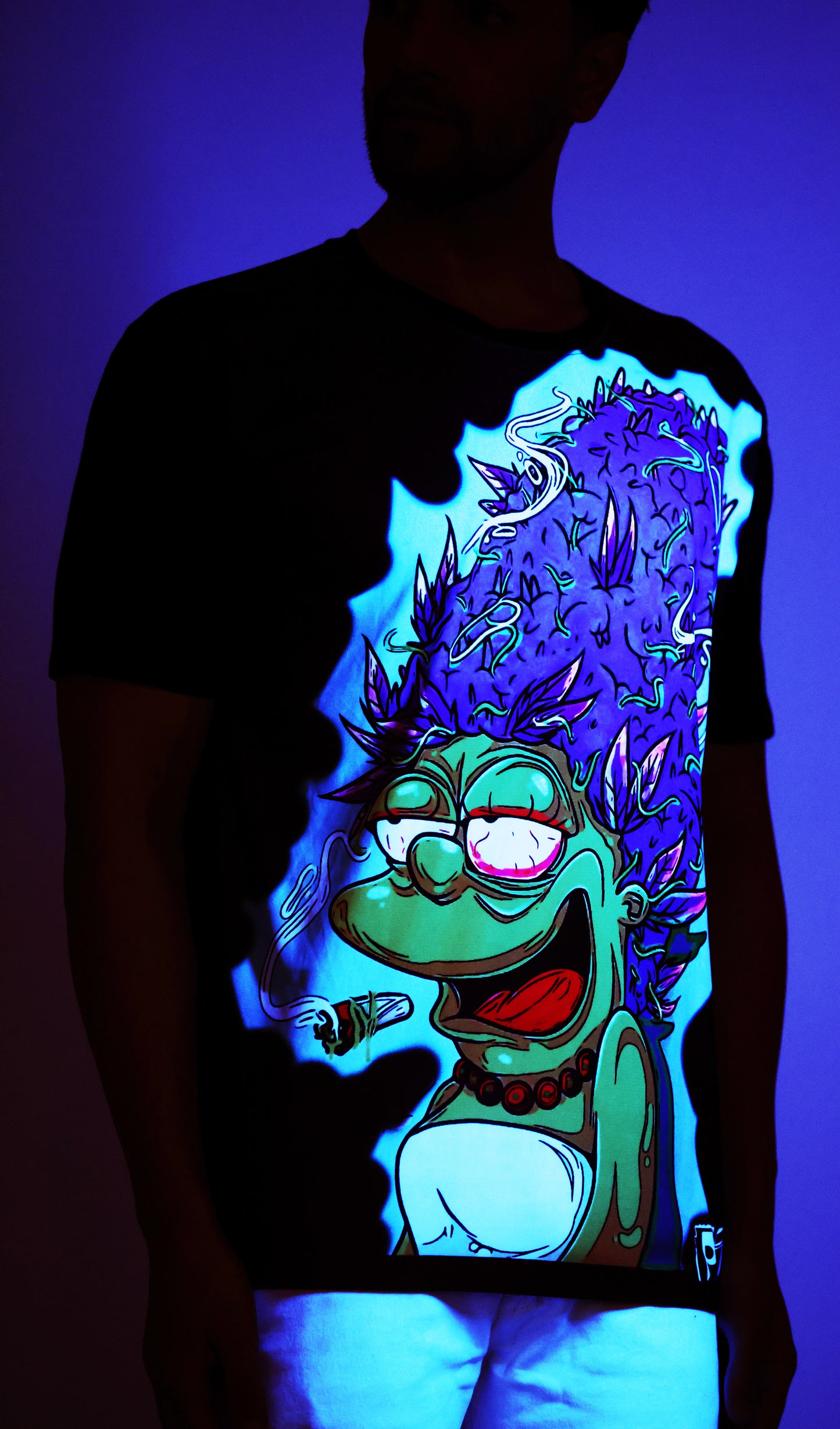 PSY MARGE - HYBRID TRIP | UV Glow Art | Unisex T-SHIRT  | 210 GSM