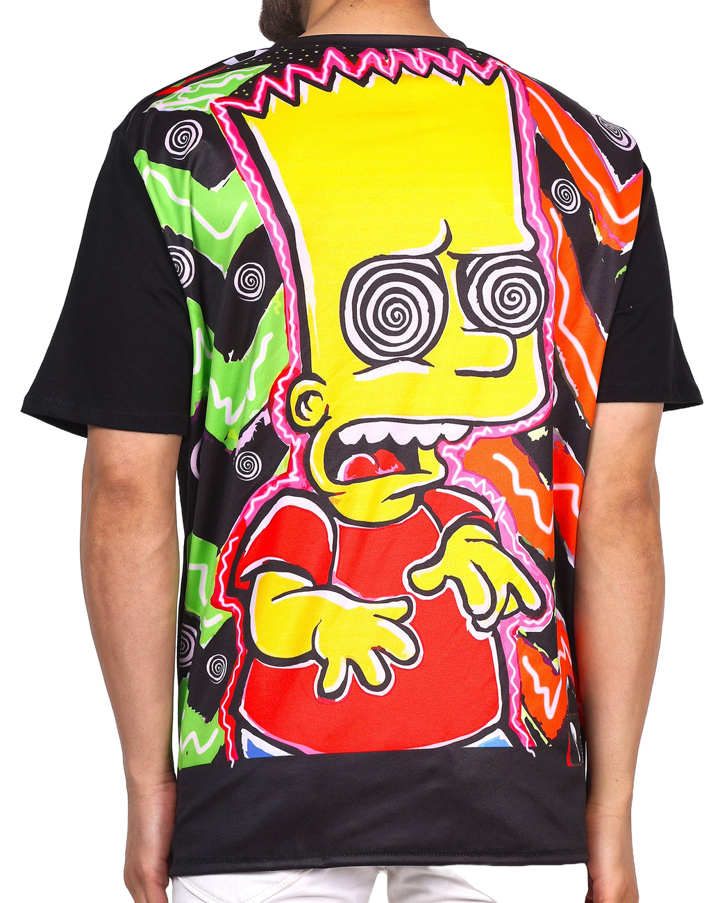 Bart Simpson Tripping Reverse | UV Reactive Party T-Shirt | 210 GSM