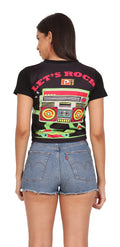 Tape Recorder Vibes | UV Reactive Crop Top | 210 GSM