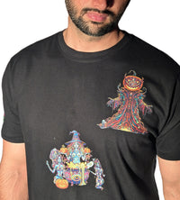 Psycho Halloween | RGB Reactive Bio-Washed Cotton T-Shirt | 210 GSM