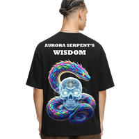 Serpent Wisdom | Psychedelic Snake Skull Graphic T-Shirt | 100% Cotton