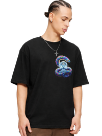 Serpent Wisdom | Psychedelic Snake Skull Graphic T-Shirt | 100% Cotton