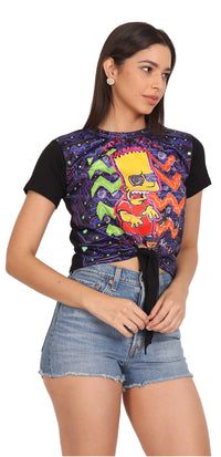 Trippy Barty | UV Reactive Cartoon Festival Crop Top