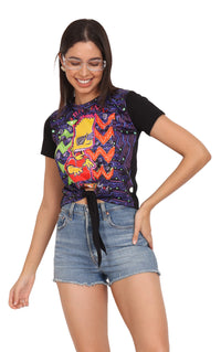 Trippy Barty | UV Reactive Cartoon Festival Crop Top