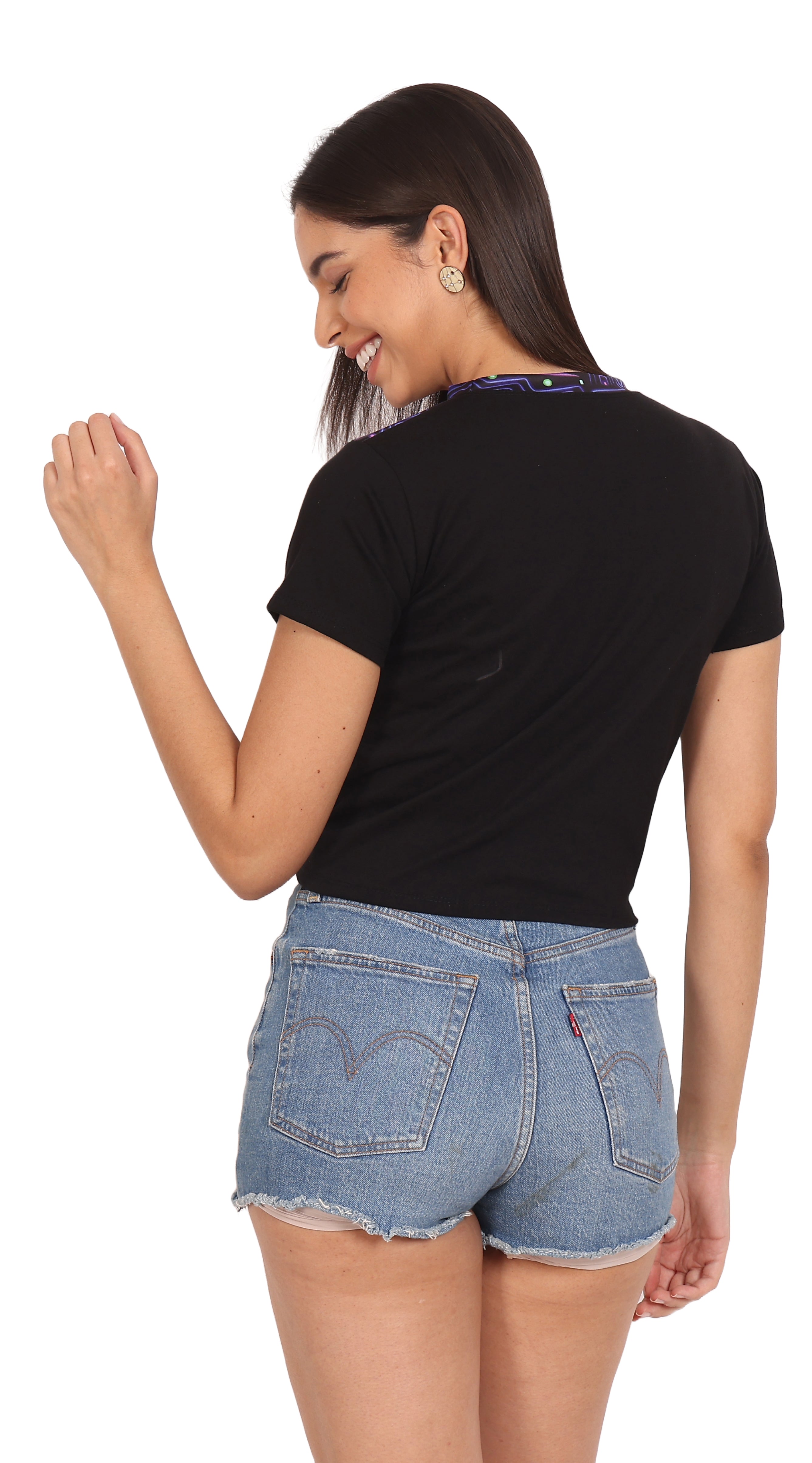 Trippy Barty | UV Reactive Cartoon Festival Crop Top