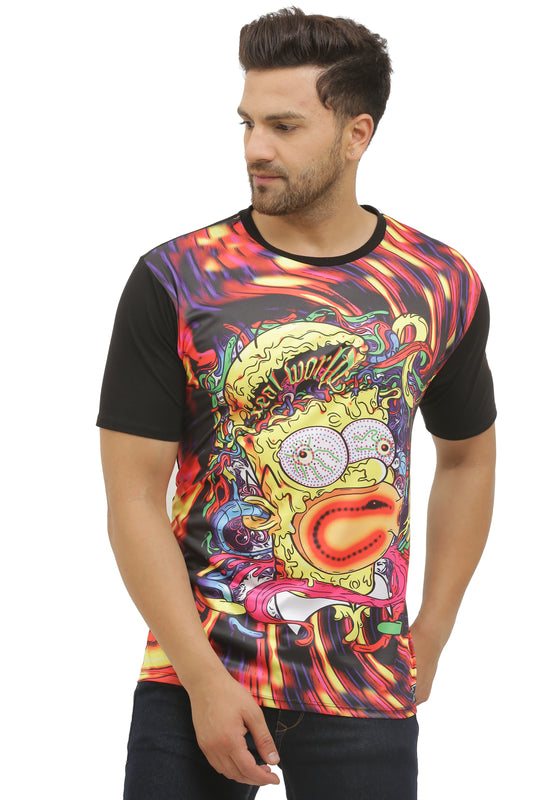 SIMPSON REAL WORLD TRIP  | UV REACTIVE T-SHIRT |  210 GSM