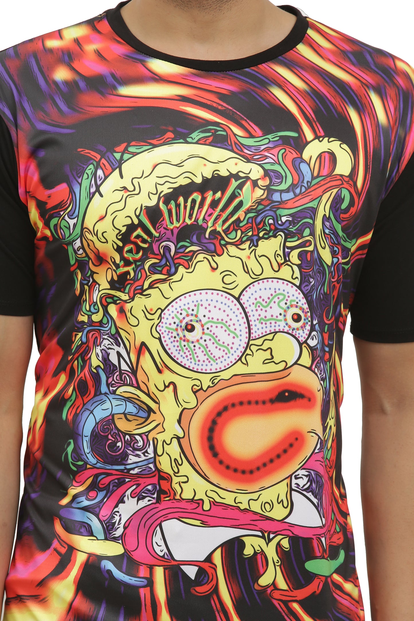 SIMPSON REAL WORLD TRIP  | UV REACTIVE T-SHIRT |  210 GSM