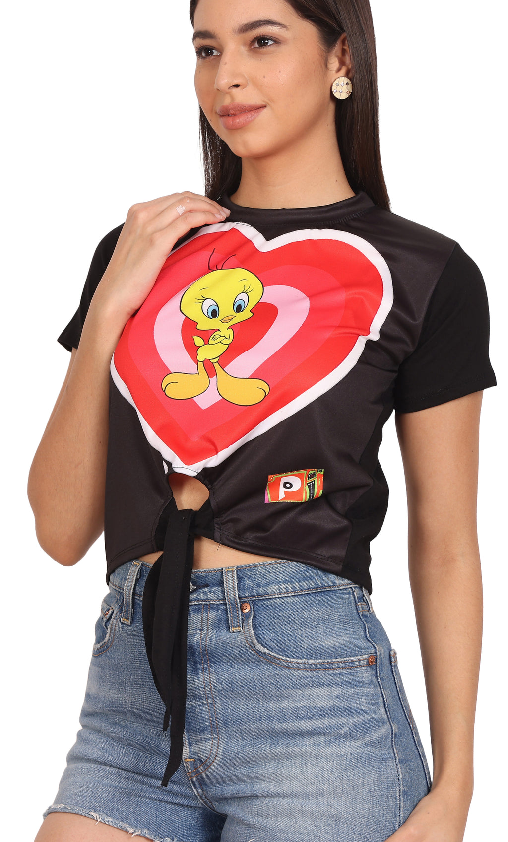 Tweety Love | UV Reactive Cute Cartoon Festival Crop Top