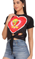 Tweety Love | UV Reactive Cute Cartoon Festival Crop Top