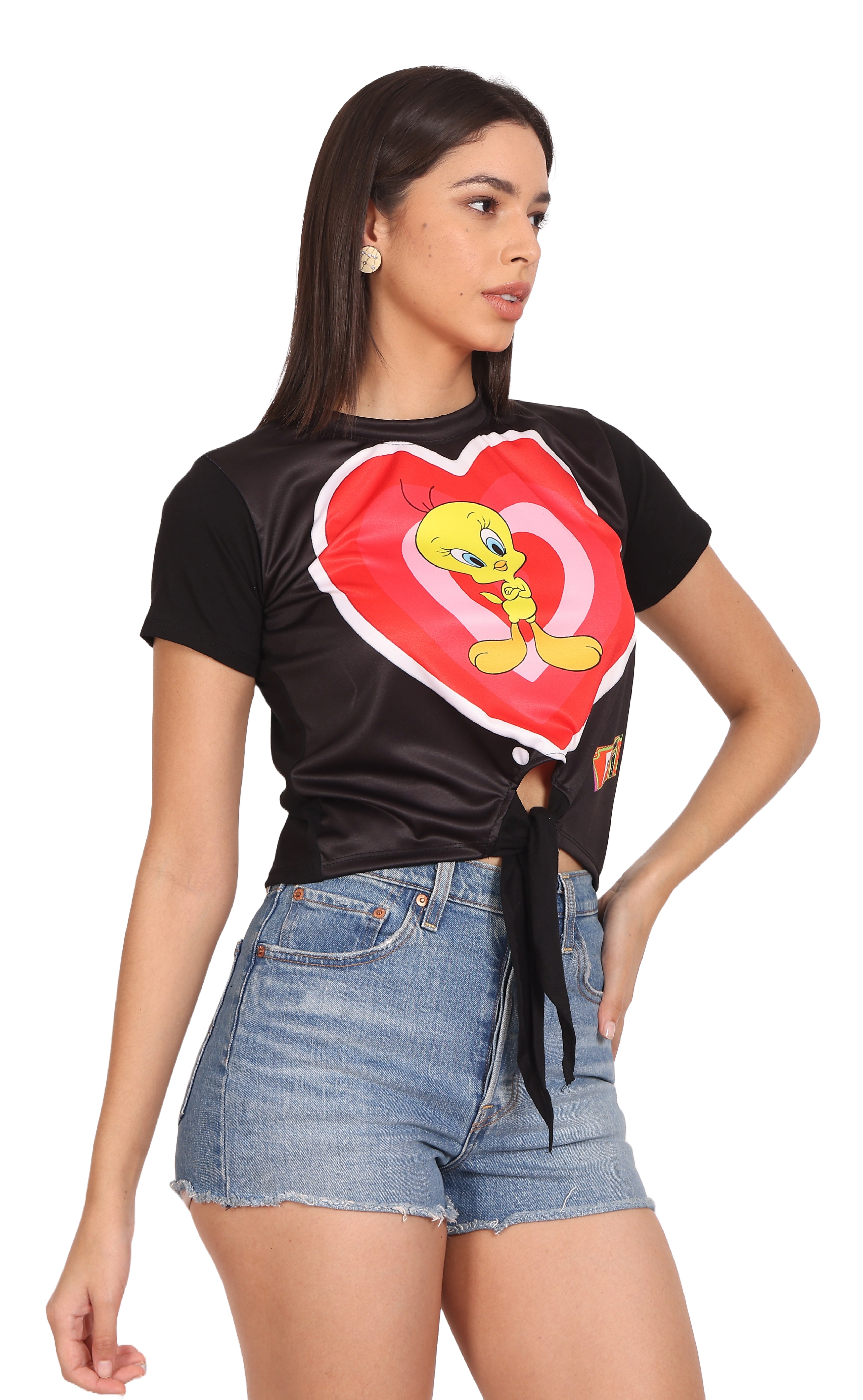 Tweety Love | UV Reactive Cute Cartoon Festival Crop Top