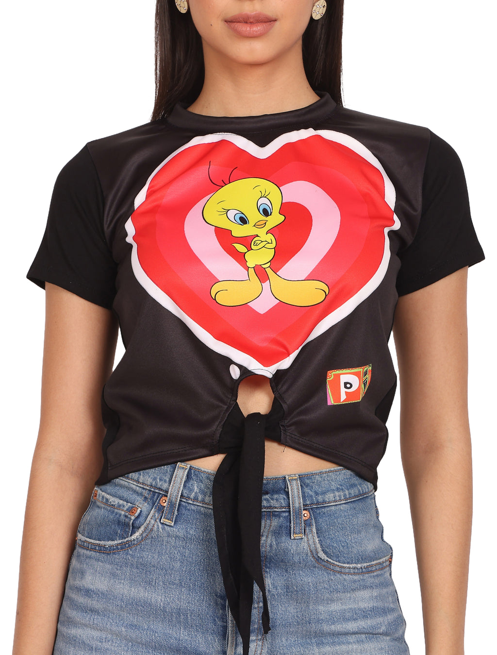 Tweety Love | UV Reactive Cute Cartoon Festival Crop Top