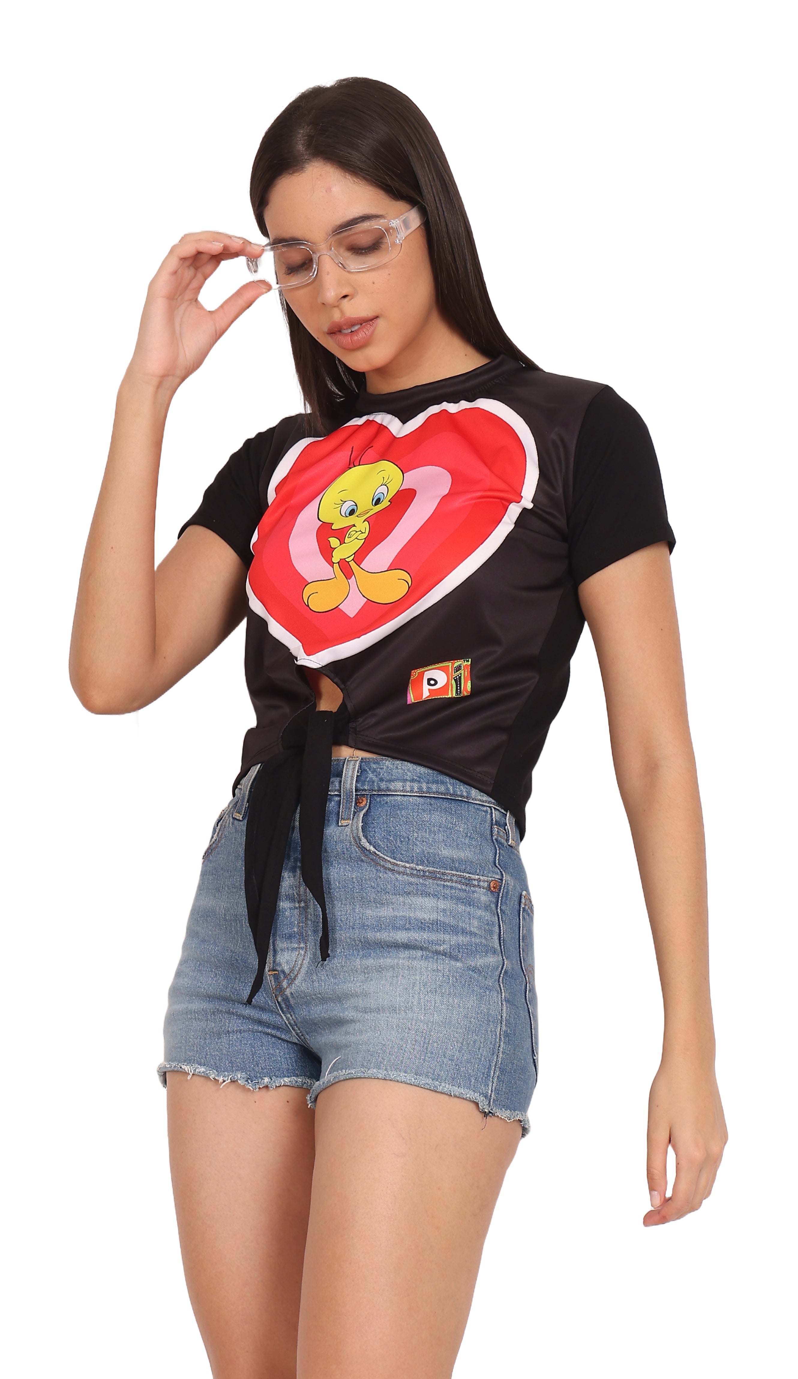 Tweety Love | UV Reactive Cute Cartoon Festival Crop Top