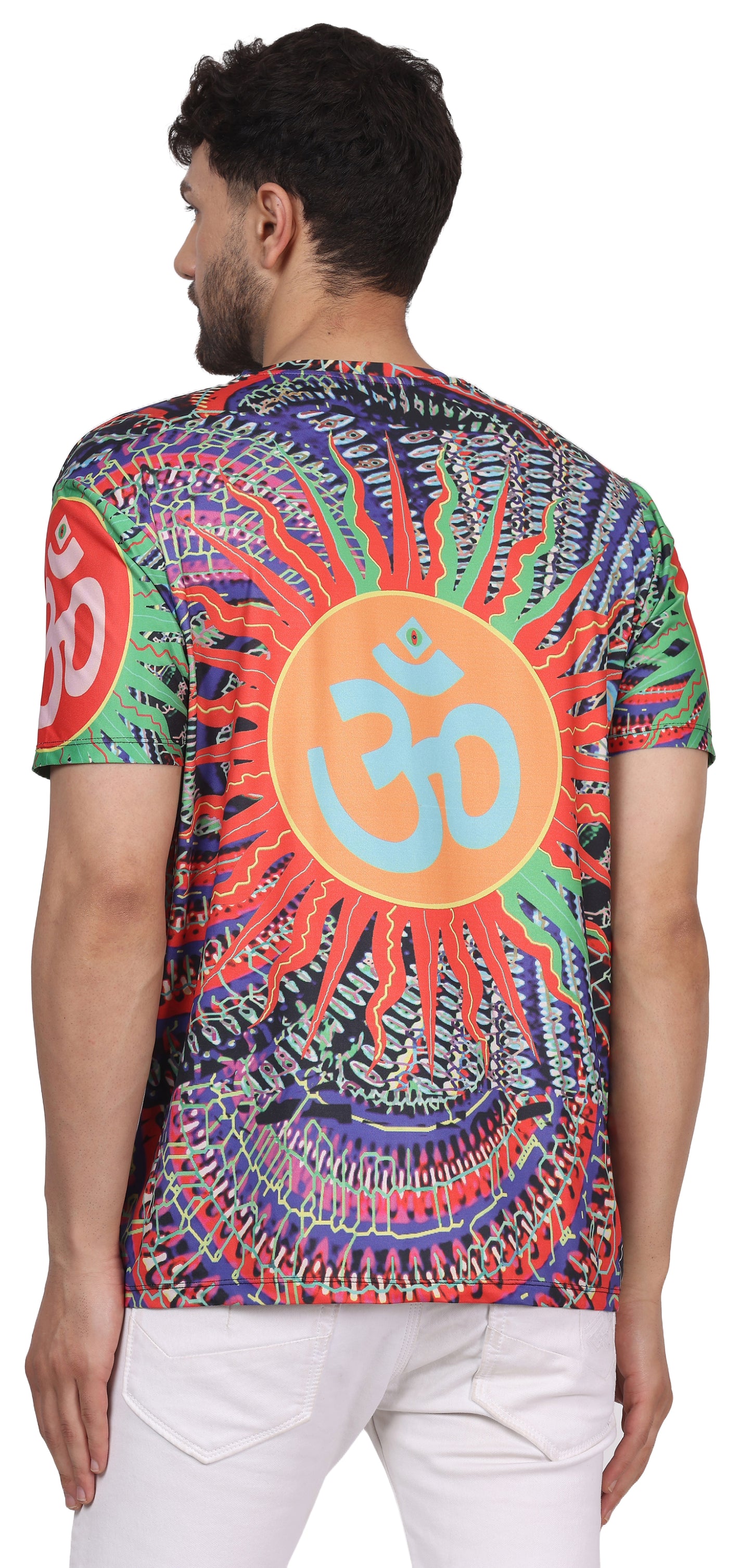 OM PORTAL | UV Reactive ART | ALL Over PRINT  | Exclusive T-SHIRT | 210 GSM