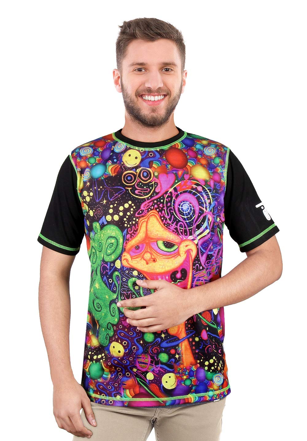 UV Reactive Dry Fit & Bio-Washed Cotton T-Shirt | 210 GSM