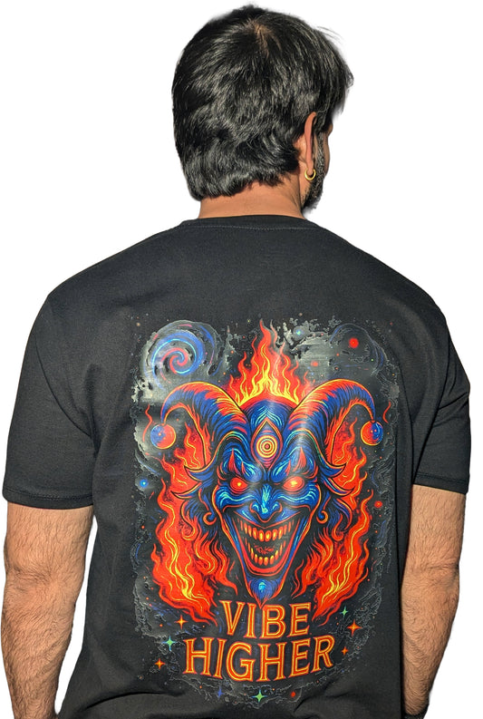 VIBE HIGHER JOKER | RGB MOTIONS DESIGN | 210 GSM | COTTON T-SHIRT