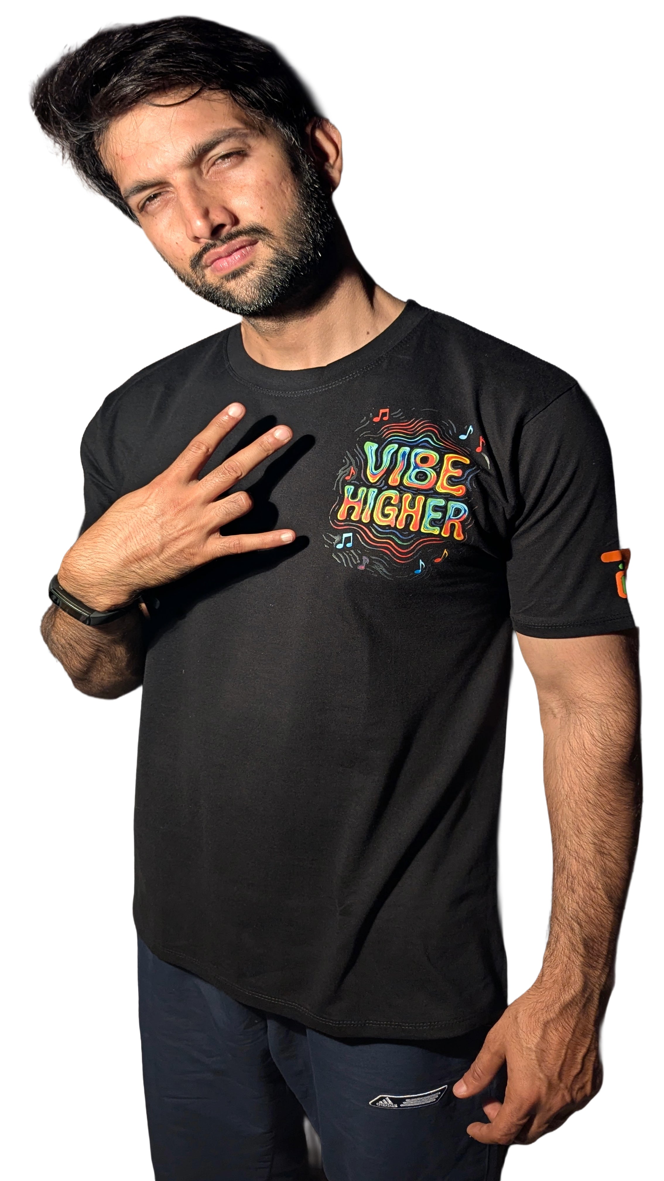 Vibe Higher Joker | RGB Motions Cotton T-Shirt | 210 GSM