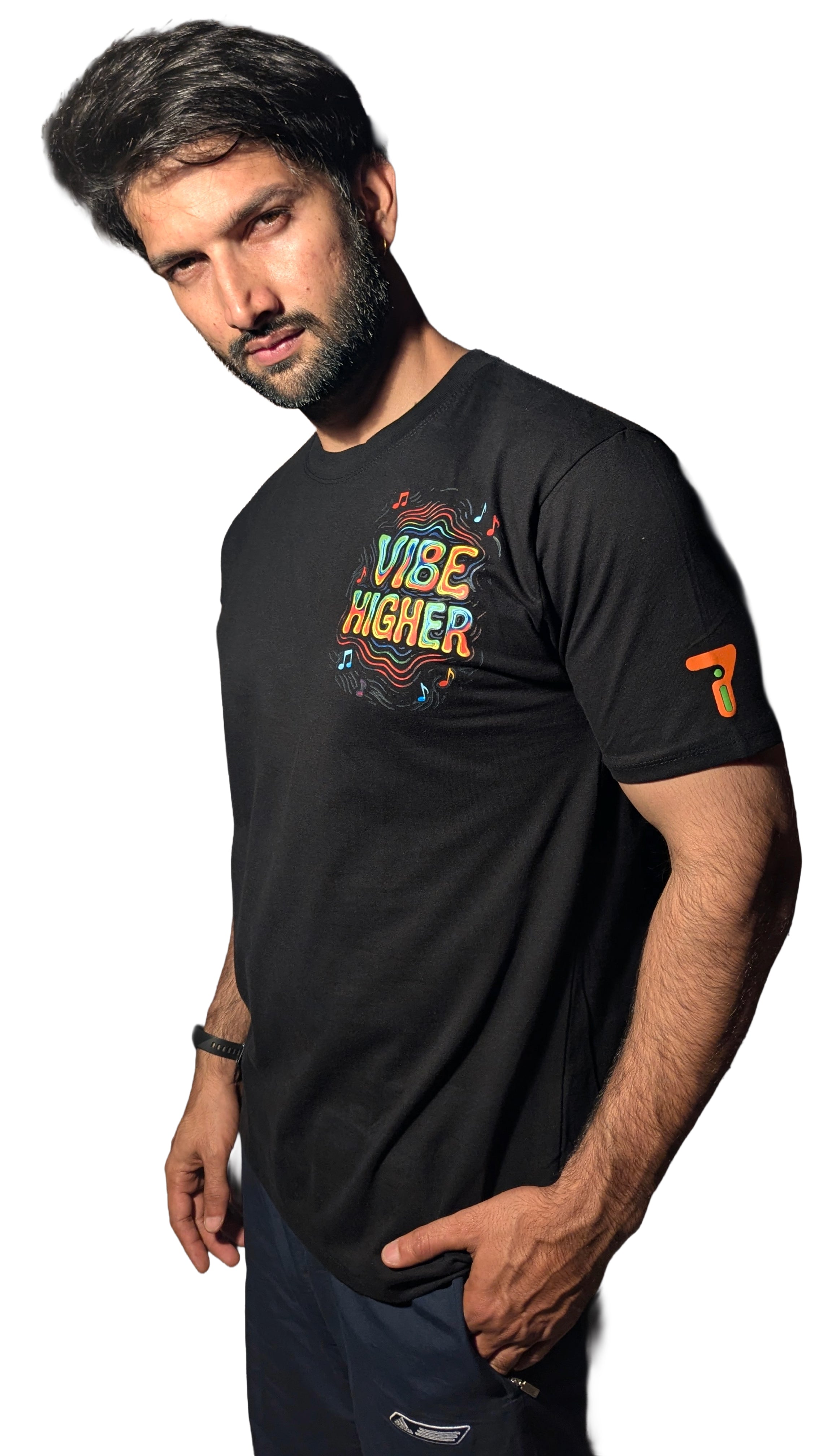 Vibe Higher Joker | RGB Motions Cotton T-Shirt | 210 GSM
