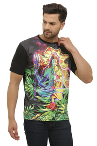 Shiv Shakti Nature | UV Reactive Spiritual T-Shirt | 210 GSM