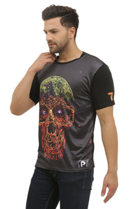 Insane Skull Art | UV Reactive Classy Fit T-Shirt | 210 GSM