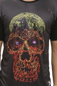 Insane Skull Art | UV Reactive Classy Fit T-Shirt | 210 GSM