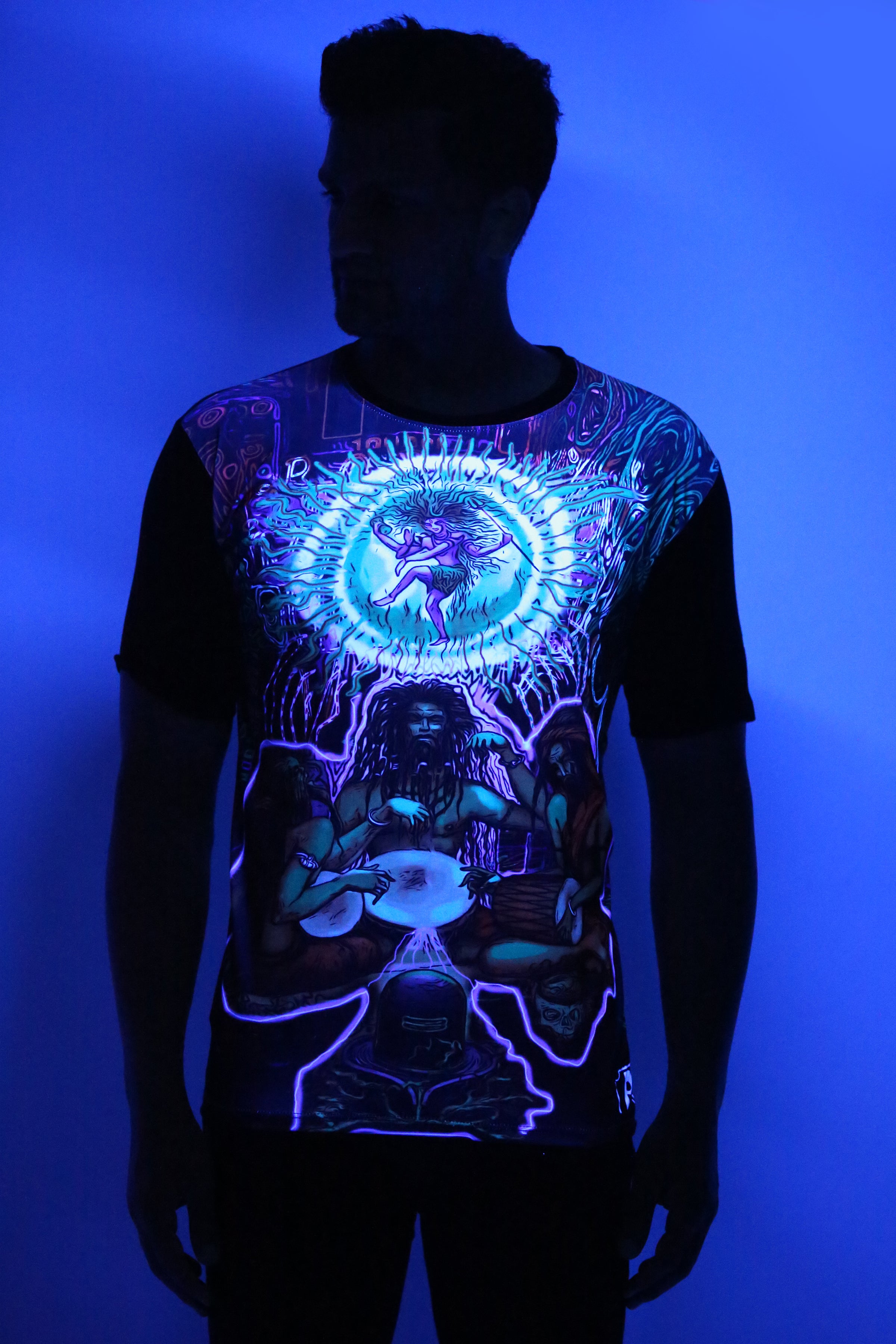 Psy Shiv Aradhana | UV Reactive T-Shirt | 210 GSM