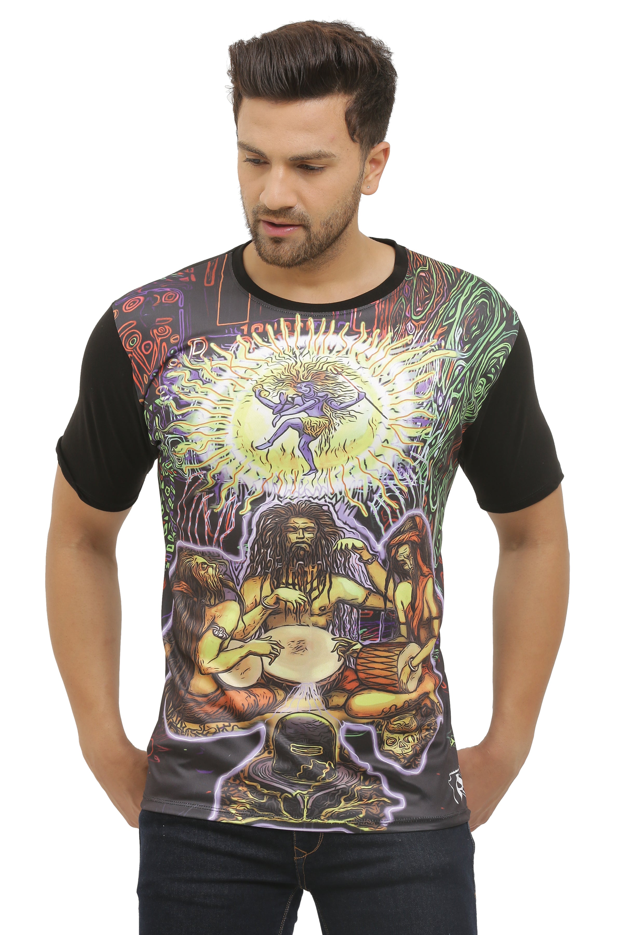 Psy Shiv Aradhana | UV Reactive T-Shirt | 210 GSM