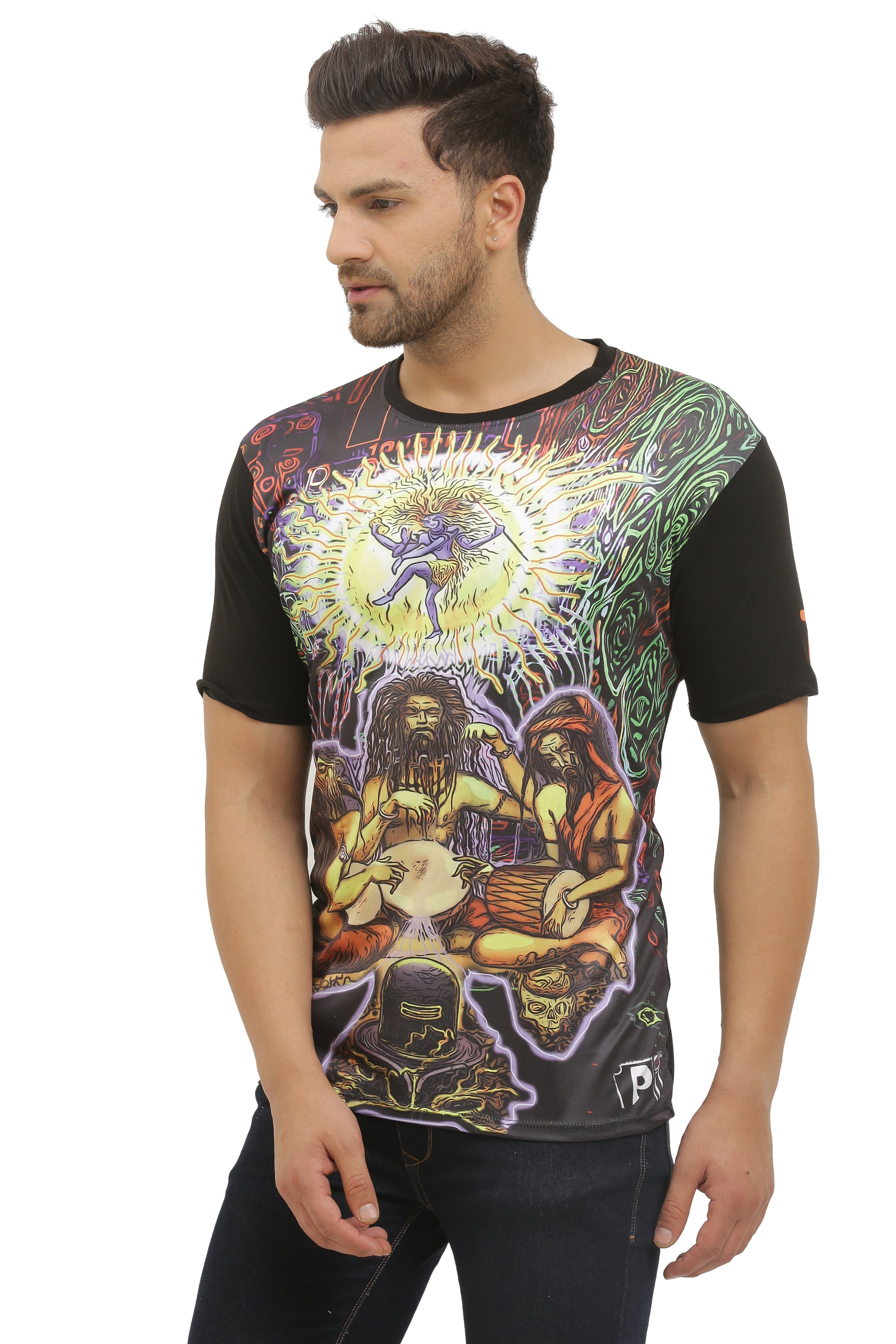 Psy Shiv Aradhana | UV Reactive T-Shirt | 210 GSM