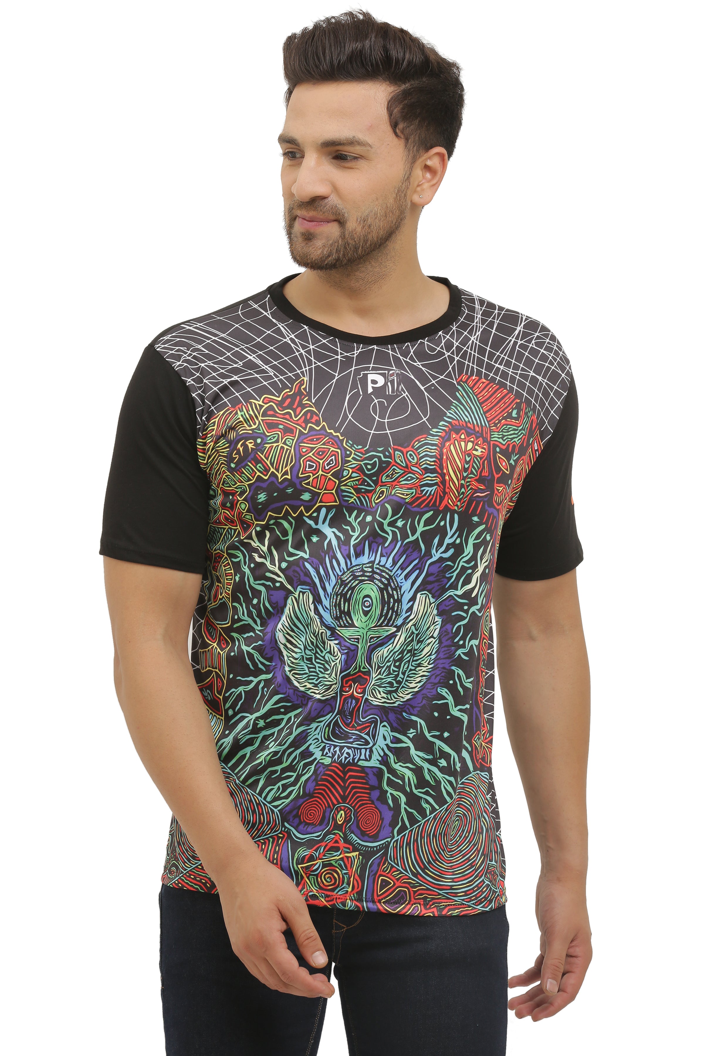 Psy Egyptian God Horus | UV Reactive Mystic T-Shirt | 210 GSM