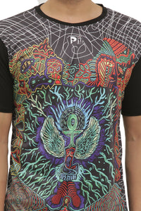 Psy Egyptian God Horus | UV Reactive Mystic T-Shirt | 210 GSM