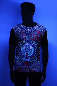 Psy Egyptian God Horus | UV Reactive Mystic T-Shirt | 210 GSM