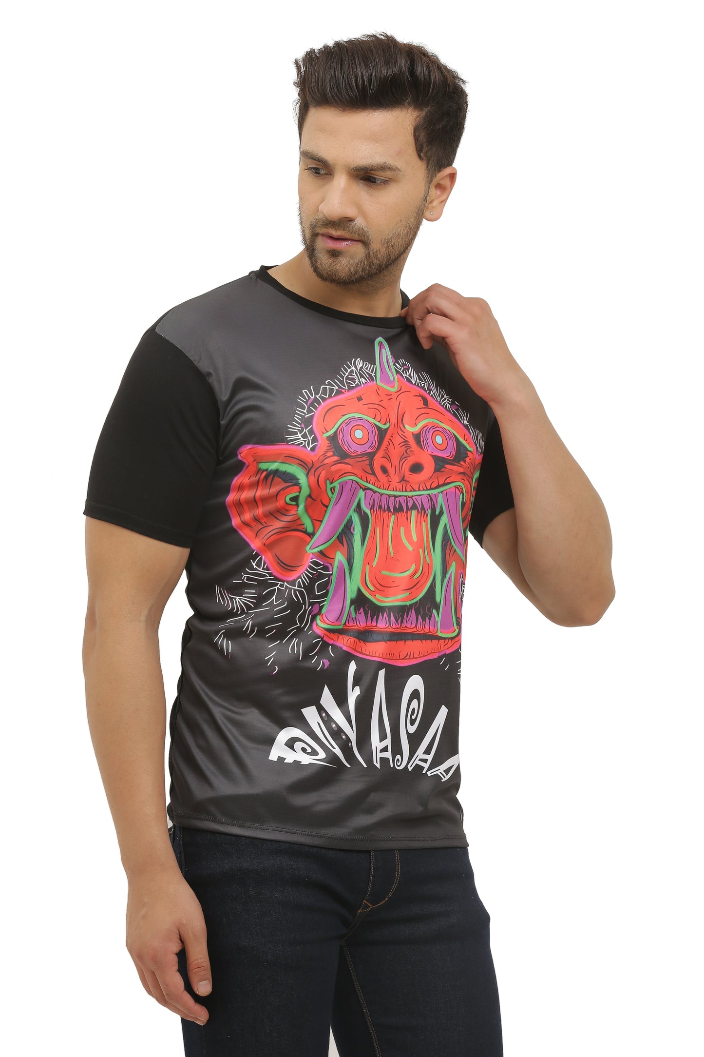 PSY PIYASA PORTAL | UV REACTIVE | DARK CHARACTER  | T-SHIRT  | 210 GSM