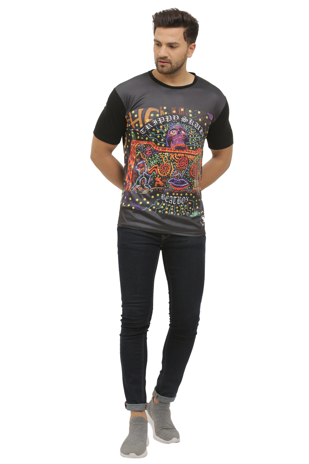 Psy Skull Beat Box | Classy Fit T-Shirt | 210 GSM