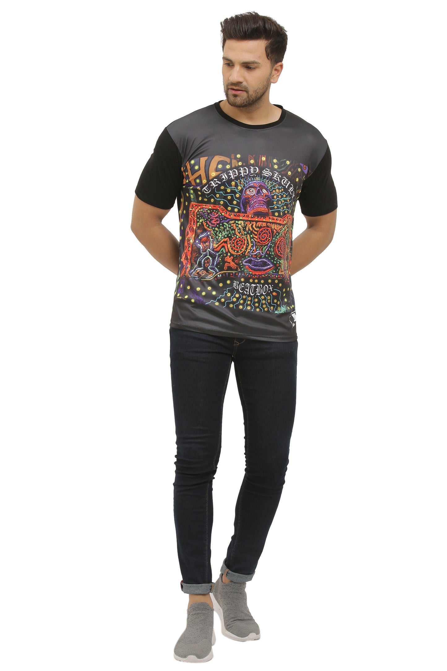 Psy Skull  Beat Box | Classy Fit T-SHIRT | 210 GSM