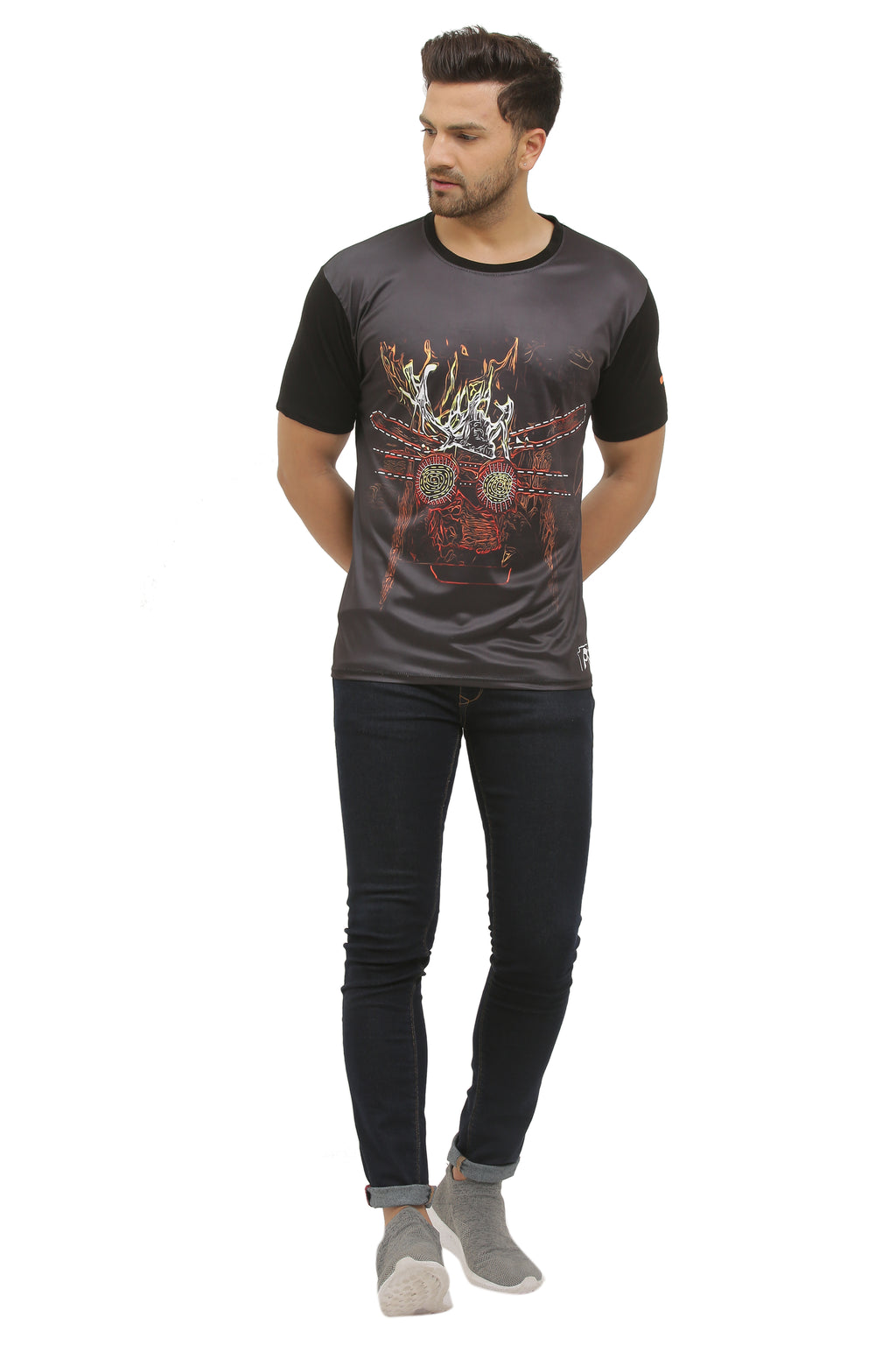 Psy Fire Energy Portal | UV Glow Design T-Shirt | 210 GSM