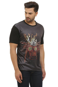 Psy Fire Energy Portal | UV Glow Design T-Shirt | 210 GSM