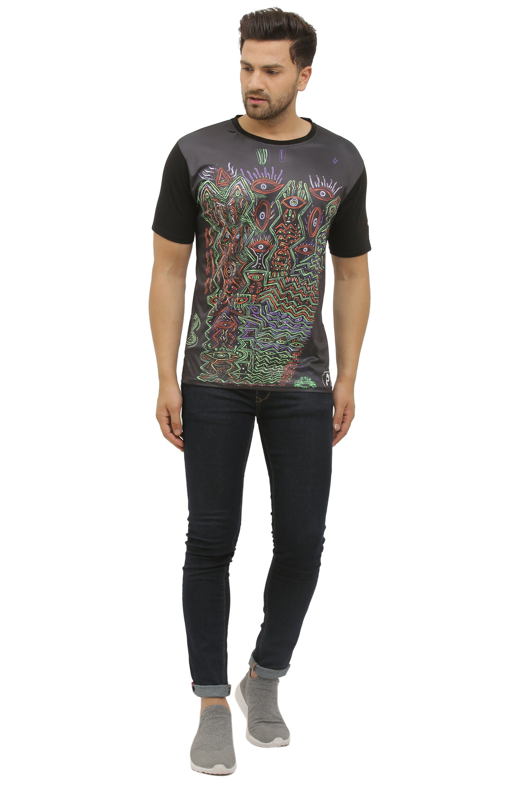 Psy Insane Space Art | UV Reactive T-Shirt | 210 GSM