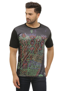 Psy Insane Space Art | UV Reactive T-Shirt | 210 GSM