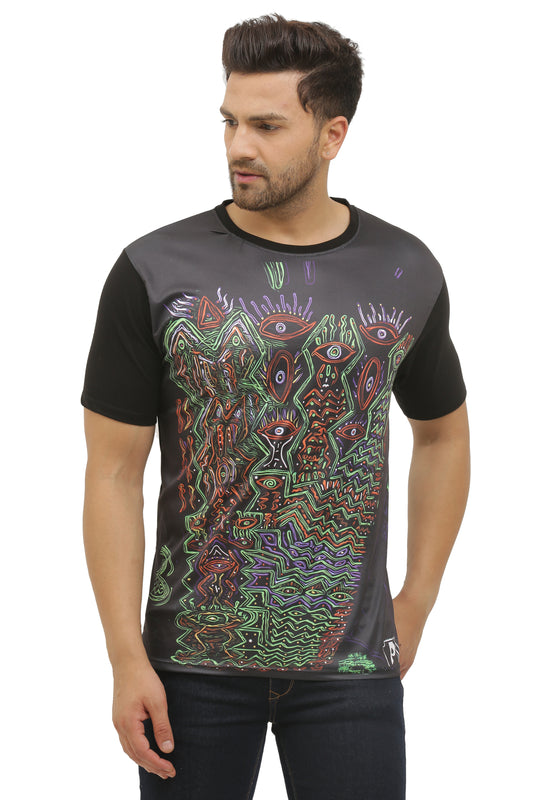 PSY INSANE SPACE ART | UV Reactive T-SHIRT | 210 GSM