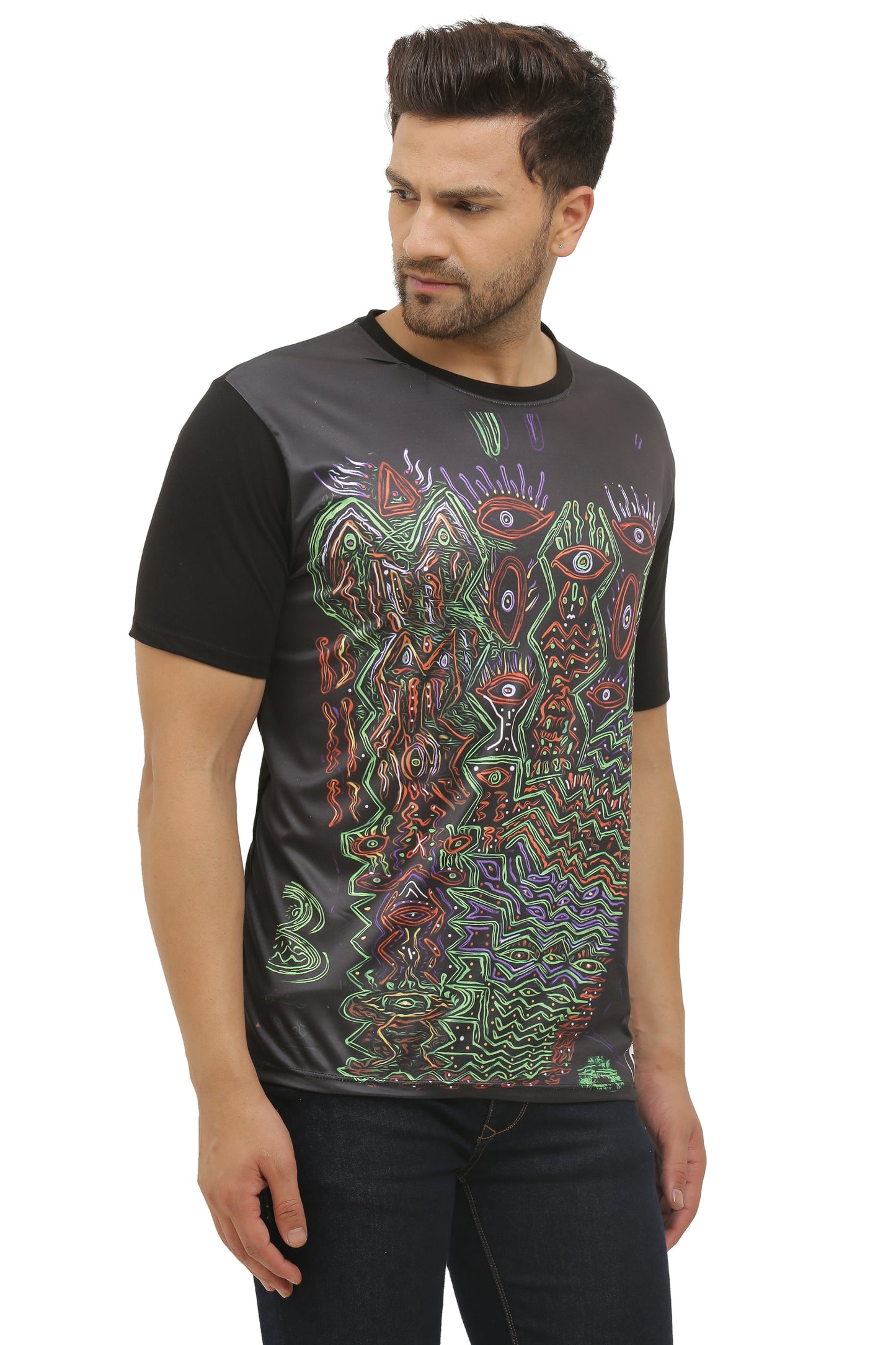 PSY INSANE SPACE ART | UV Reactive T-SHIRT | 210 GSM