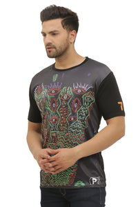 Psy Insane Space Art | UV Reactive T-Shirt | 210 GSM