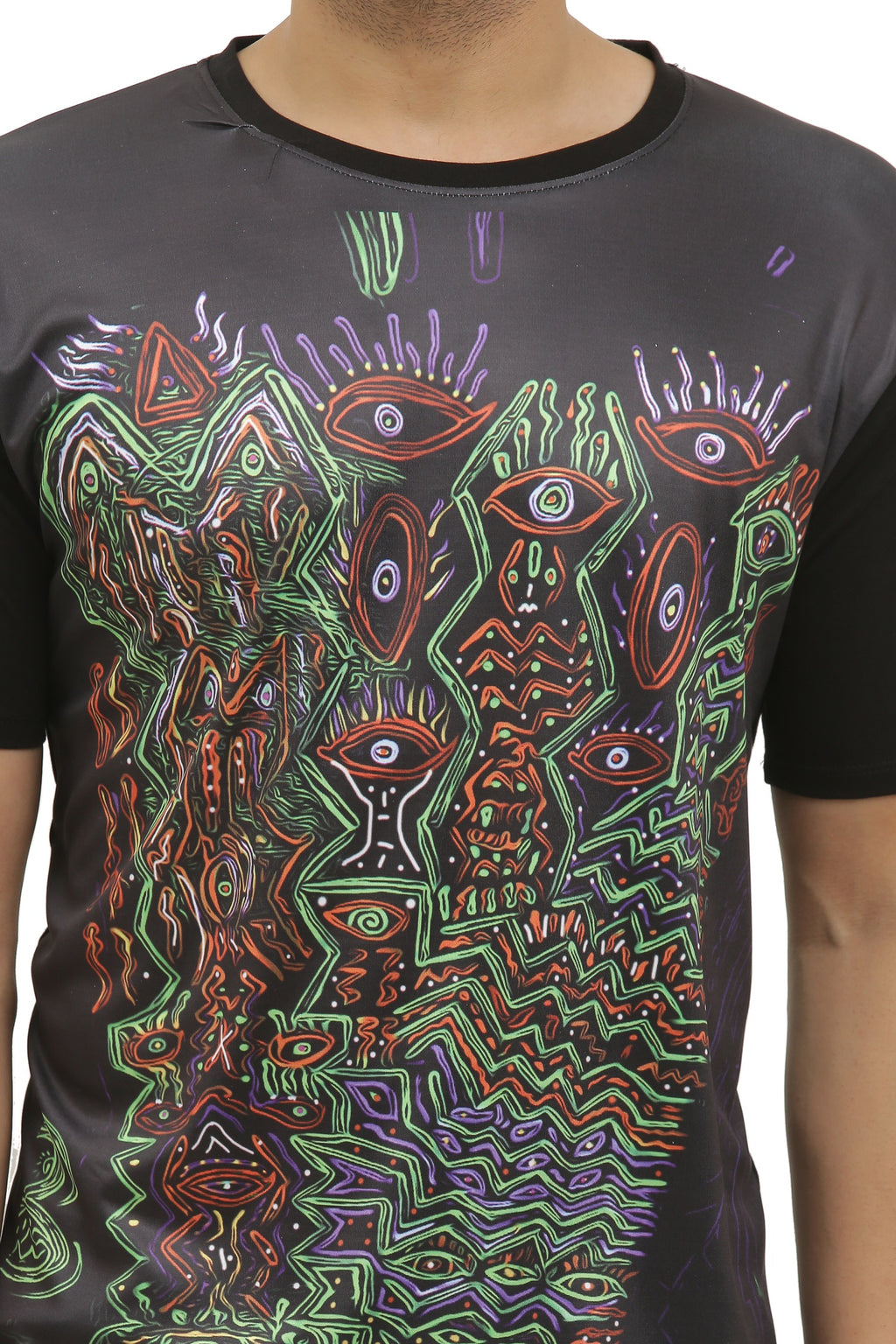Psy Insane Space Art | UV Reactive T-Shirt | 210 GSM