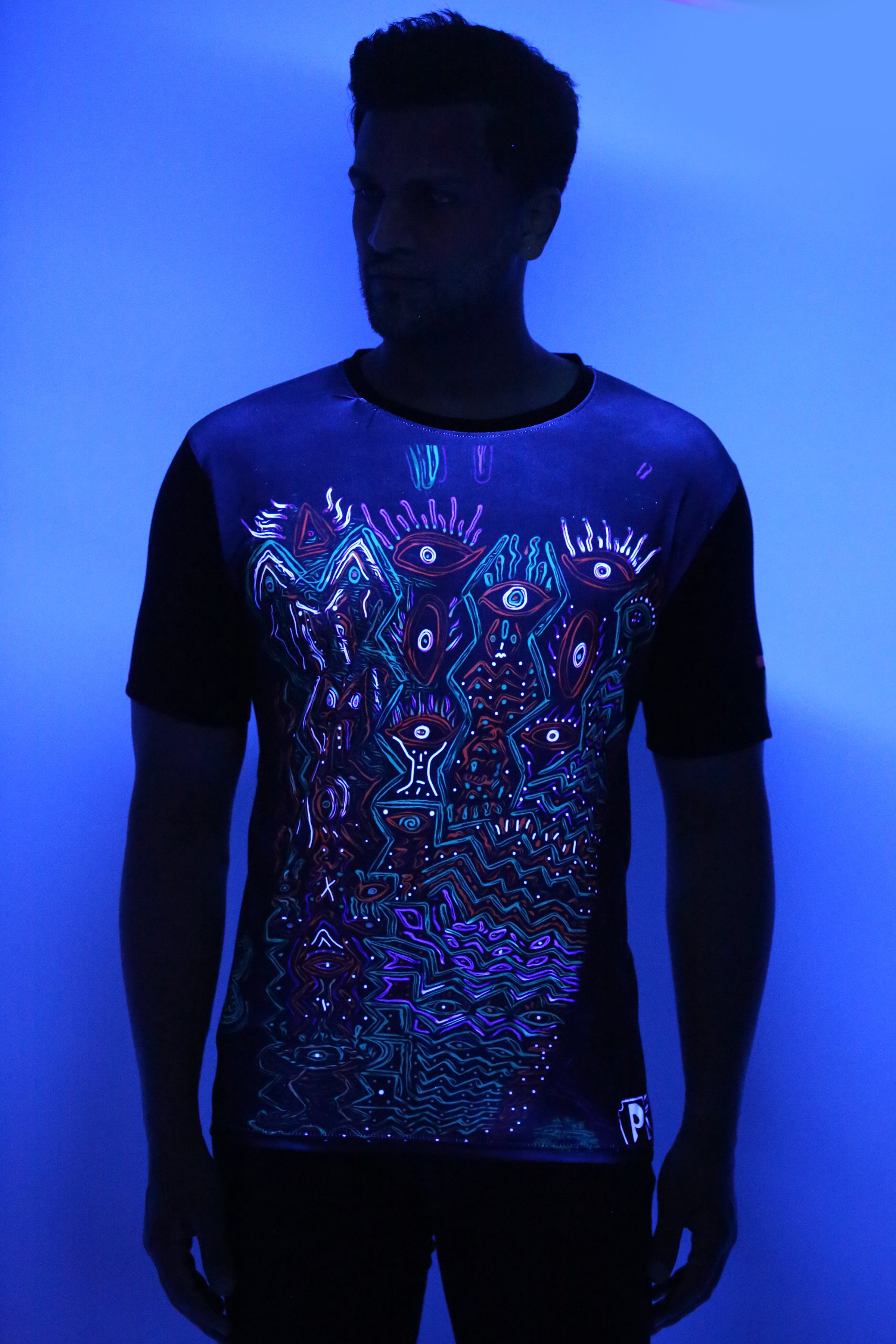Psy Insane Space Art | UV Reactive T-Shirt | 210 GSM