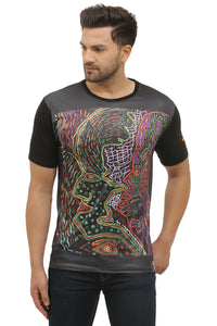 Shamanic Sacred Faces | UV Reactive Art T-Shirt | 210 GSM