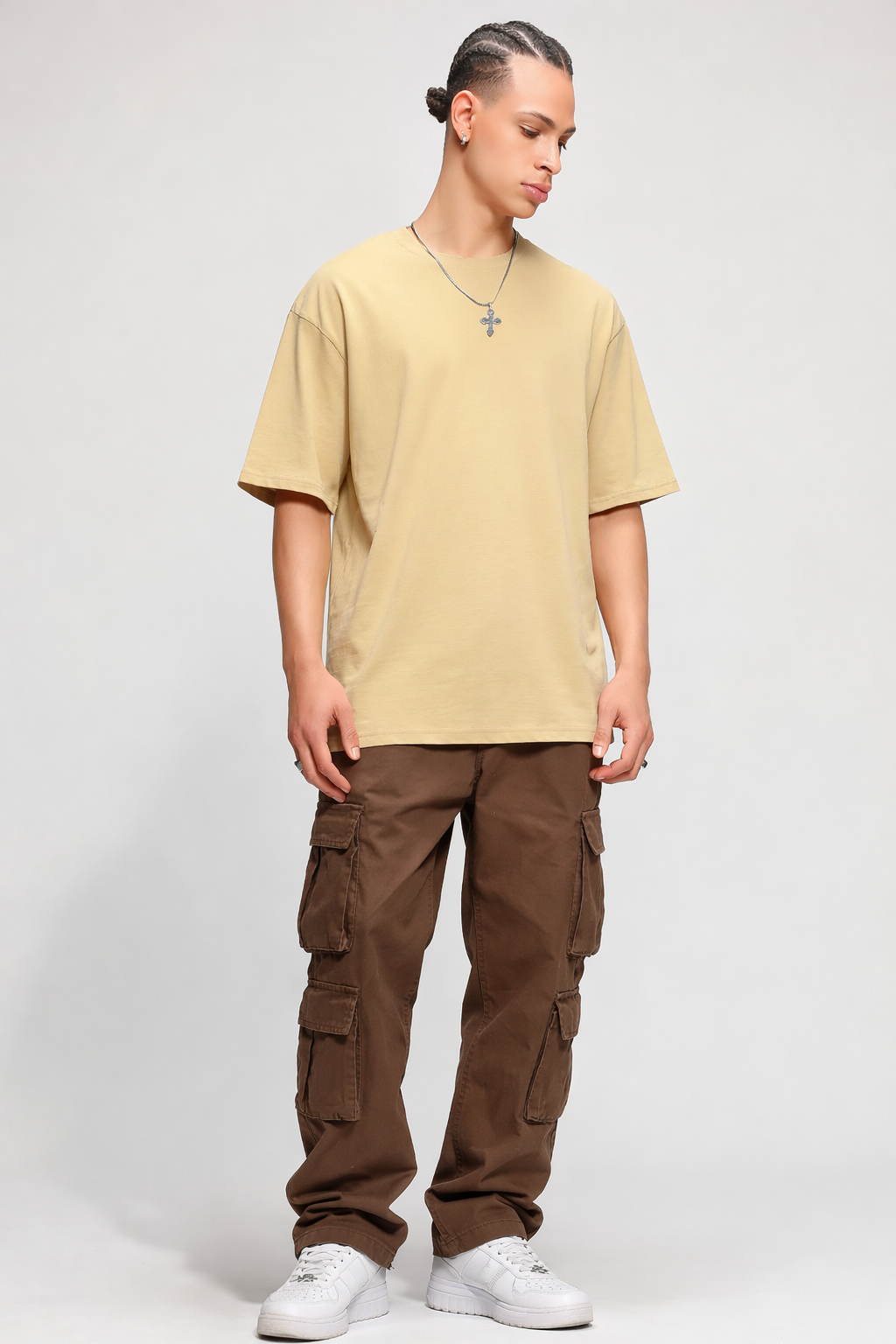 Premium Cotton Terry Oversized T-Shirt | 210 GSM Plain Essential