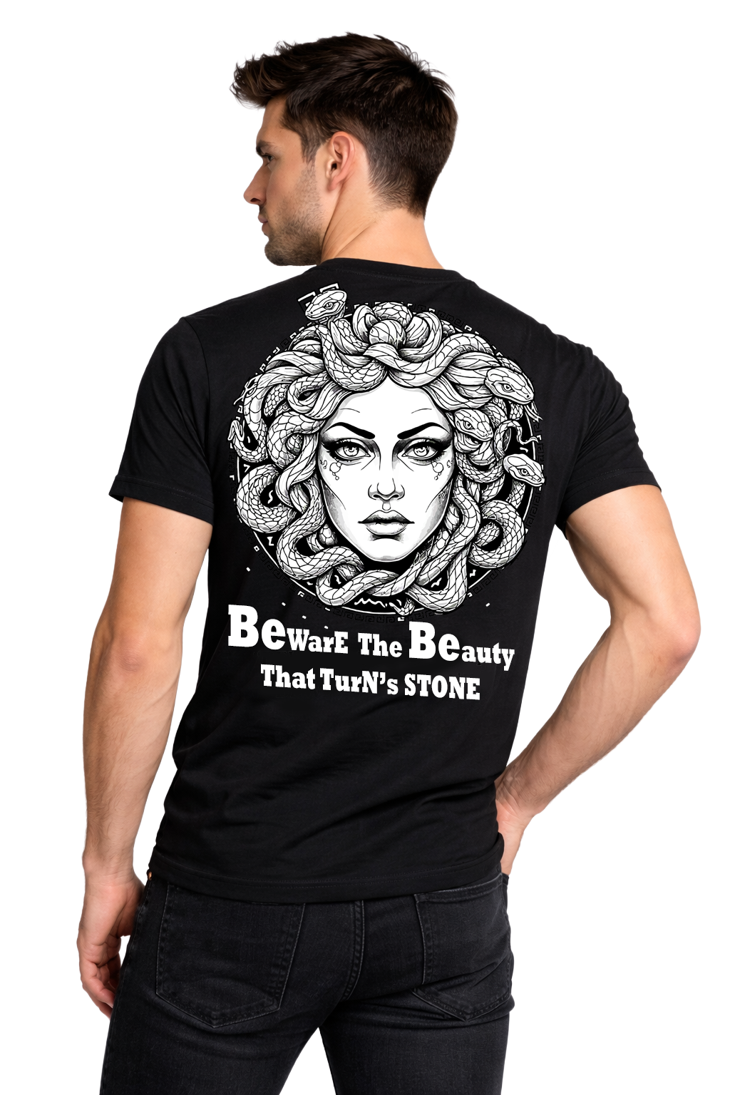 Medusa Graphic | Bio-Washed Cotton T-Shirt | 210 GSM