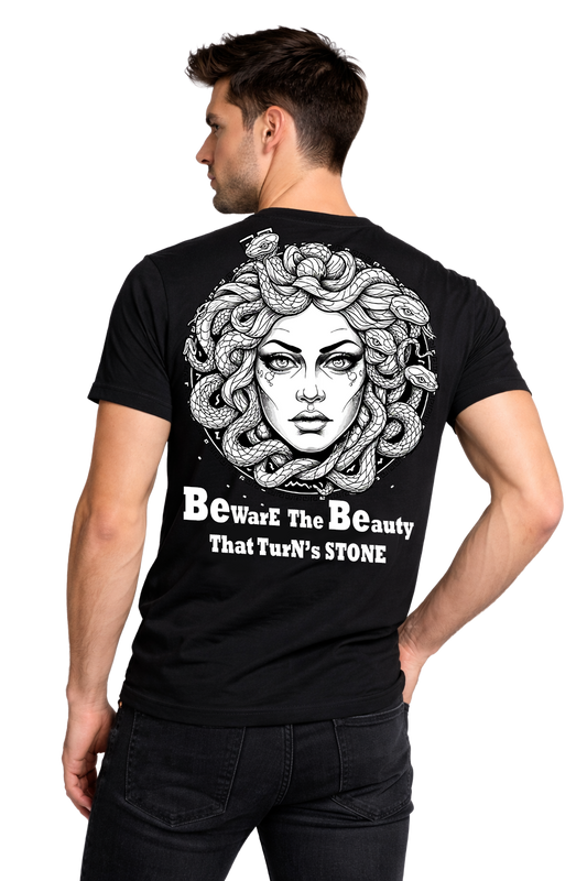 Medusa Graphic T-Shirt | 210 GSM Bio-Washed Cotton | UVFIED